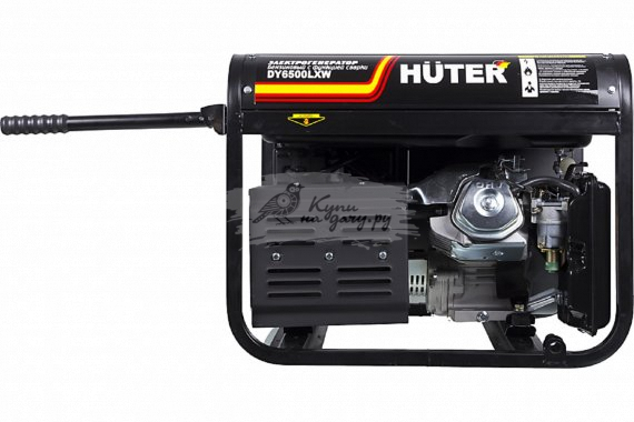 Бензиновый генератор Huter DY6500LXW с функцией сварки и колёсами - фото №2