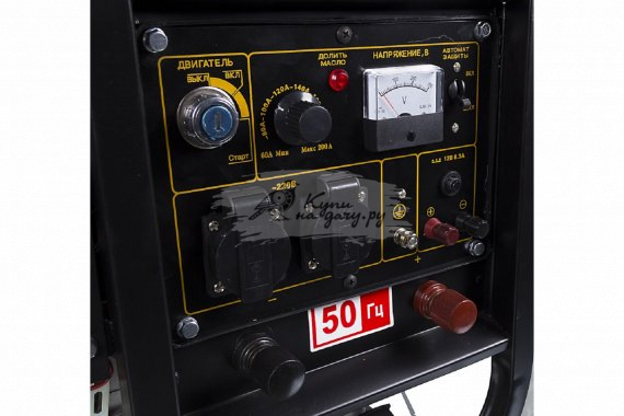 Бензиновый генератор Huter DY6500LXW с функцией сварки и колёсами - фото №5